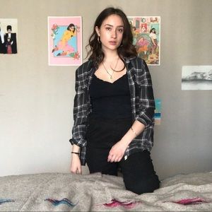 Grey and White Flannel